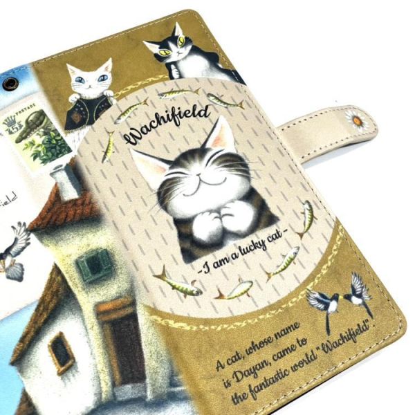 手帳型手機套-好運貓 