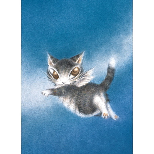 粉彩尾巴鑰匙圈-嬰兒藍 