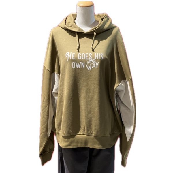 大笑臉寬版連帽衣-M 