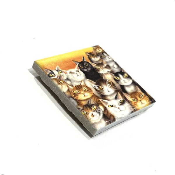 美濃燒陶藝磁鐵-金色的眼 