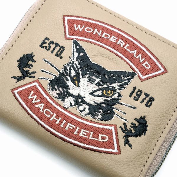 刺繡達洋牛皮短夾 