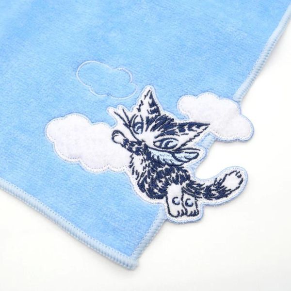 立體刺繡手帕-藍 