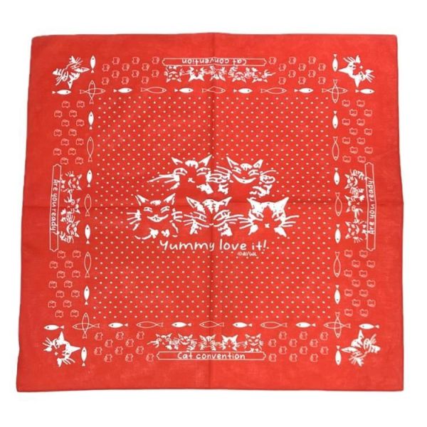 手帕/領巾/頭巾-紅 