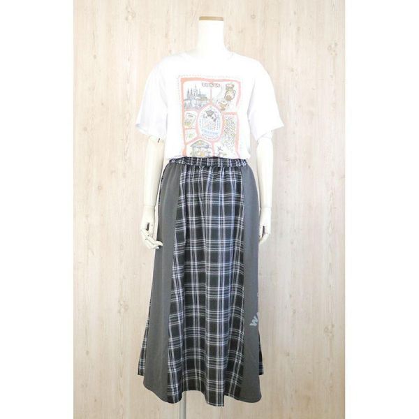 異材質拼接長裙SK 