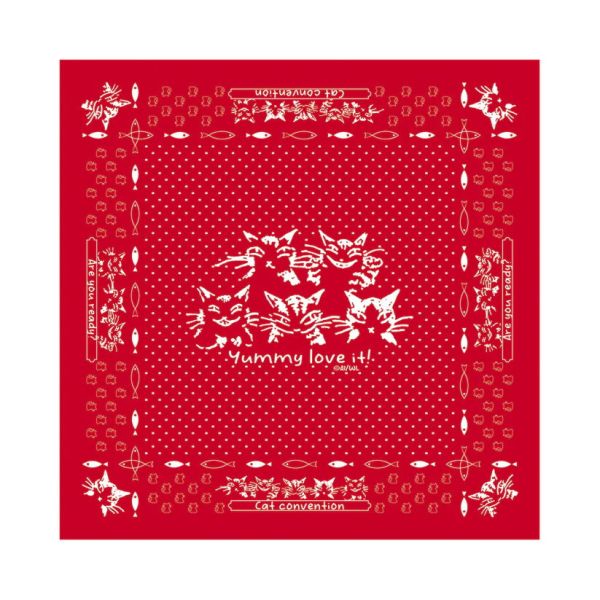 手帕/領巾/頭巾-紅 