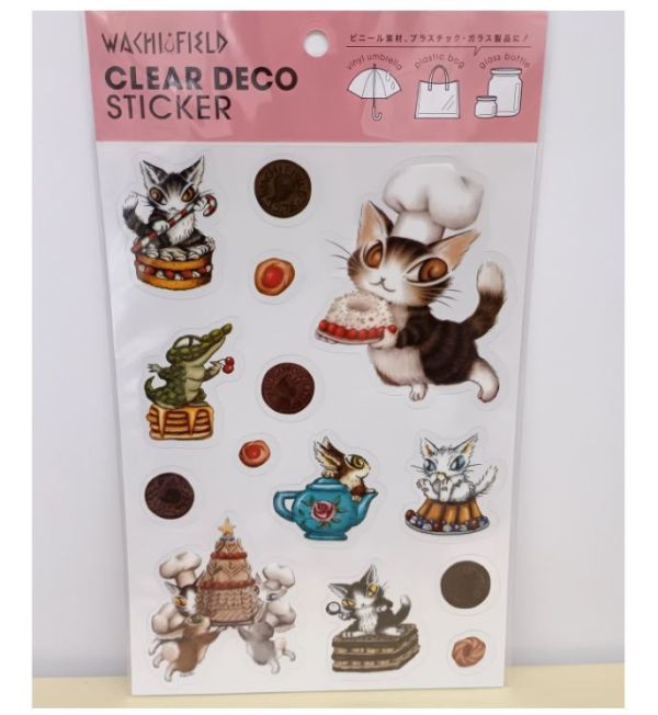 透明裝飾貼紙(防水)-菓子 