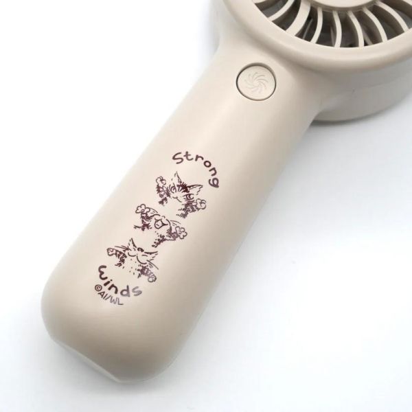 強風迷你手持風扇-米 