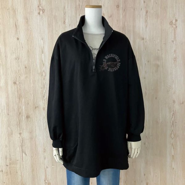 飛貓拉鏈立領上衣M 