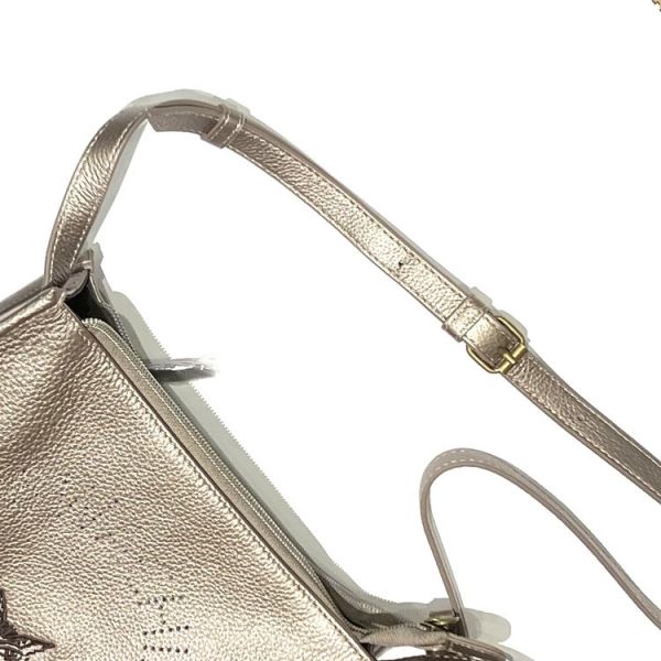 皮革單肩包-香檳色 