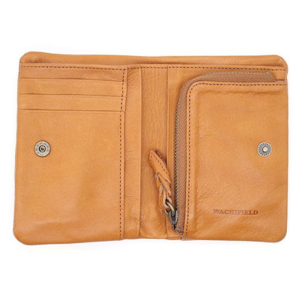 超柔皮-對摺型錢包-棕 