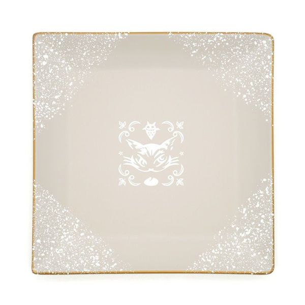 漆器方型小盤-灰褐色 