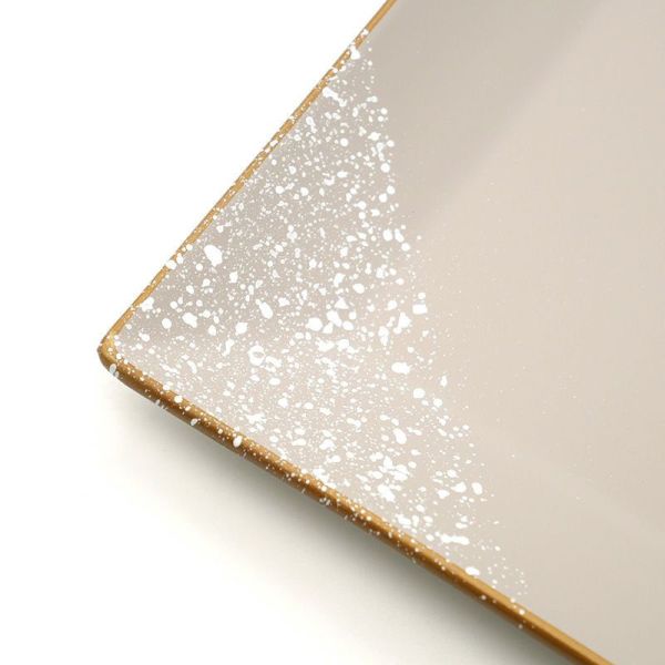 漆器方型小盤-灰褐色 