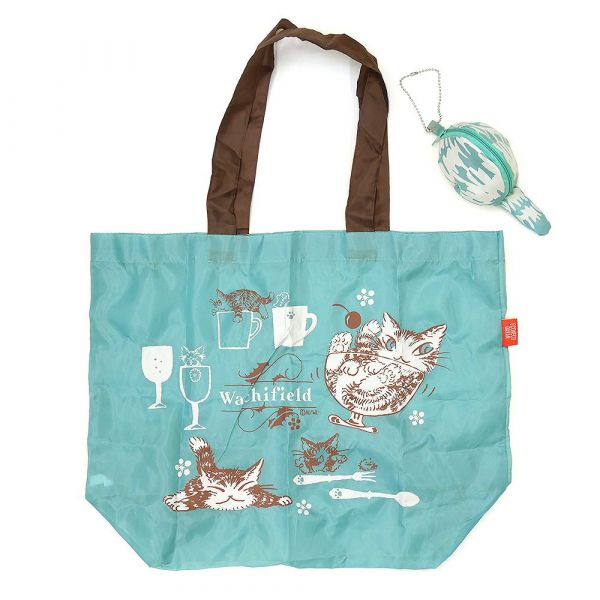 ED貓尾購物袋-藍 