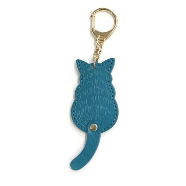 粉彩尾巴鑰匙圈-嬰兒藍 