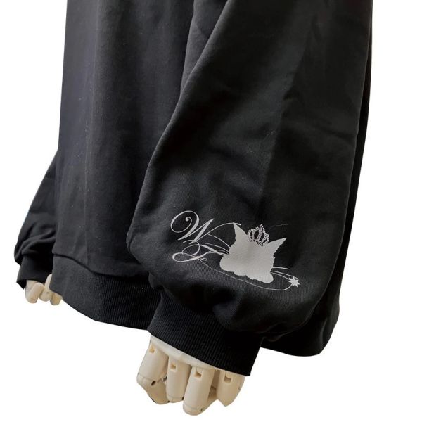 寬版長T-皇冠-黑 