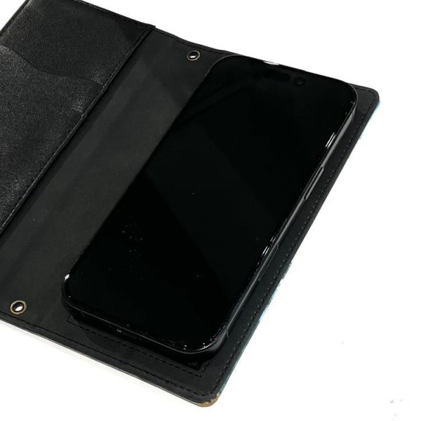 手帳型手機套-滿月夜 