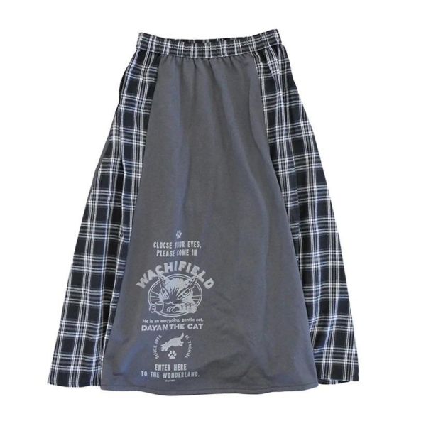 異材質拼接長裙SK 