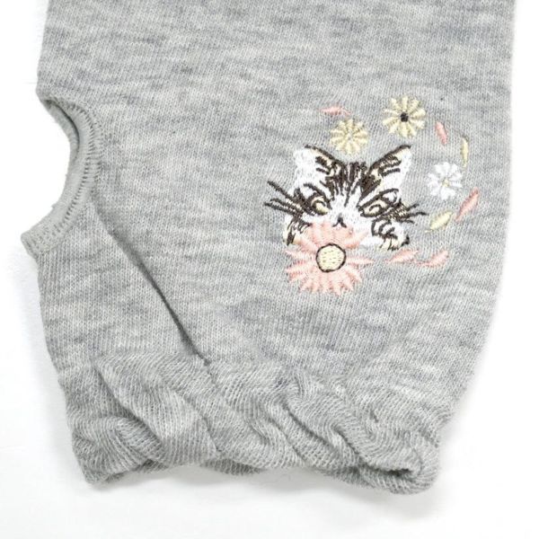 冷感UV袖套S-花占卜灰色 