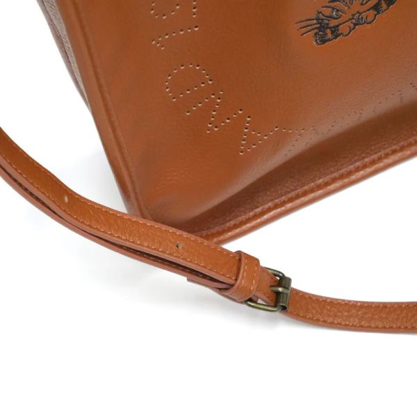 皮革單肩包-茶色 