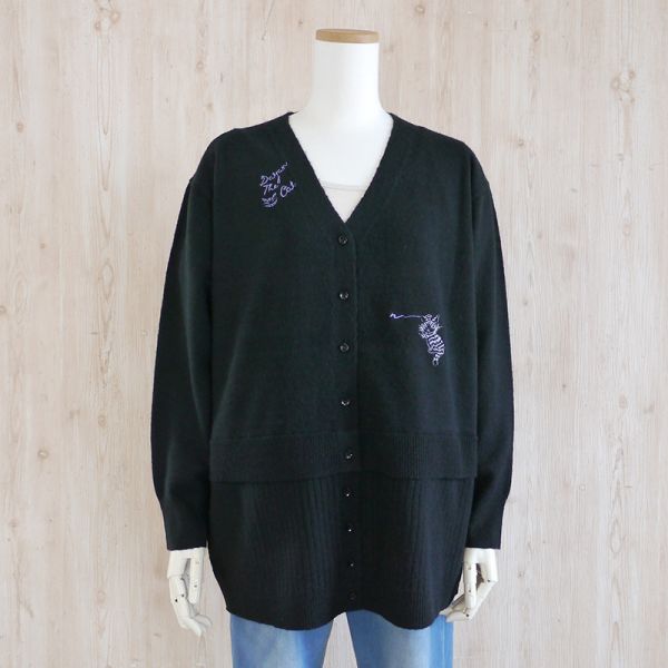 V領針織外套+連帽圍巾 