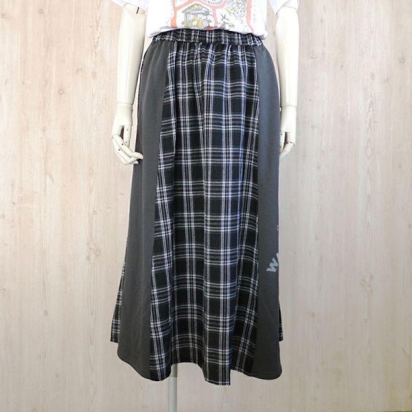 異材質拼接長裙SK 