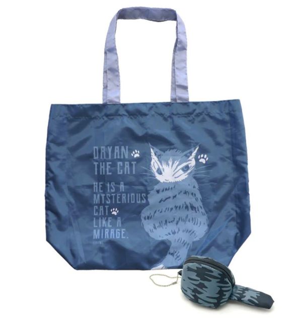 ED貓尾購物袋-回頭-深藍 