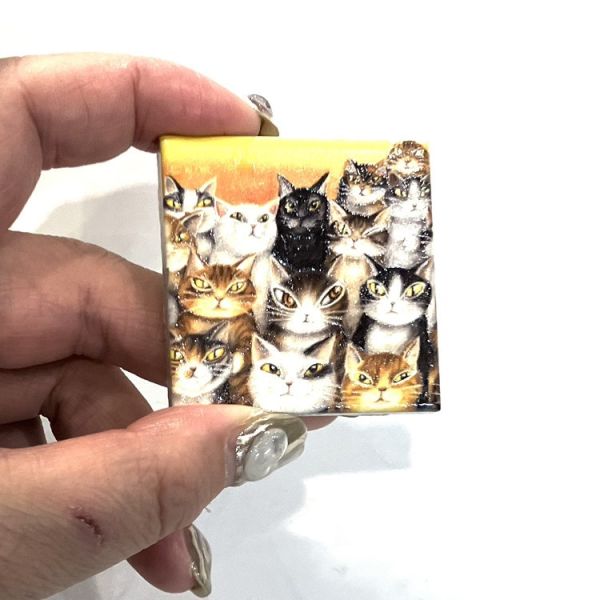 美濃燒陶藝磁鐵-金色的眼 