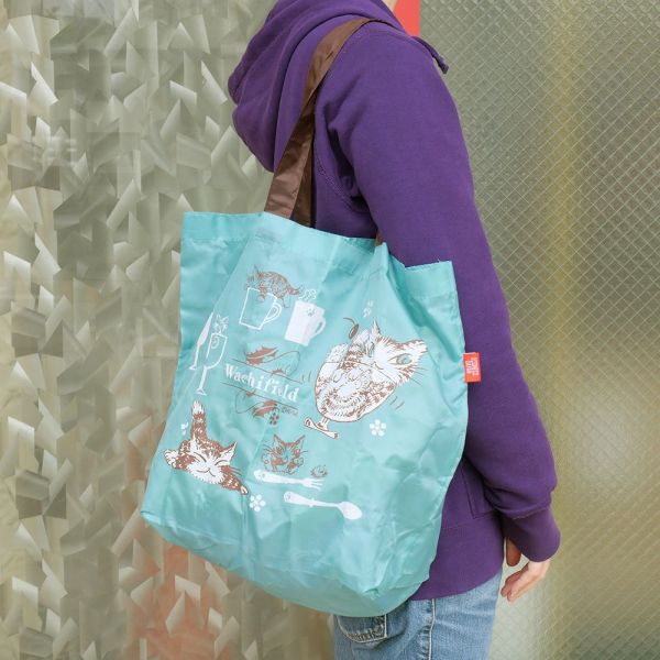 ED貓尾購物袋-藍 