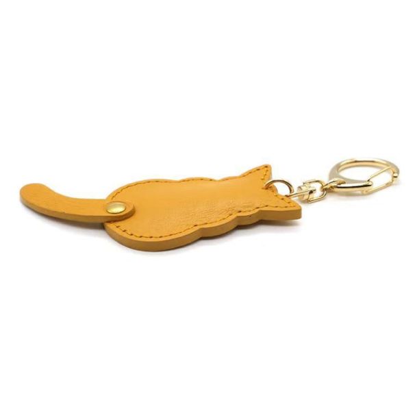 粉彩尾巴鑰匙圈-金絲雀黃 