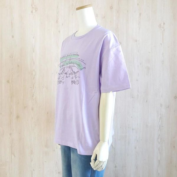 彩虹寬版T-紫-M 