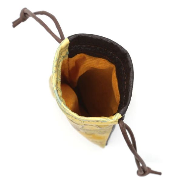 風神雷神皮革束口袋 