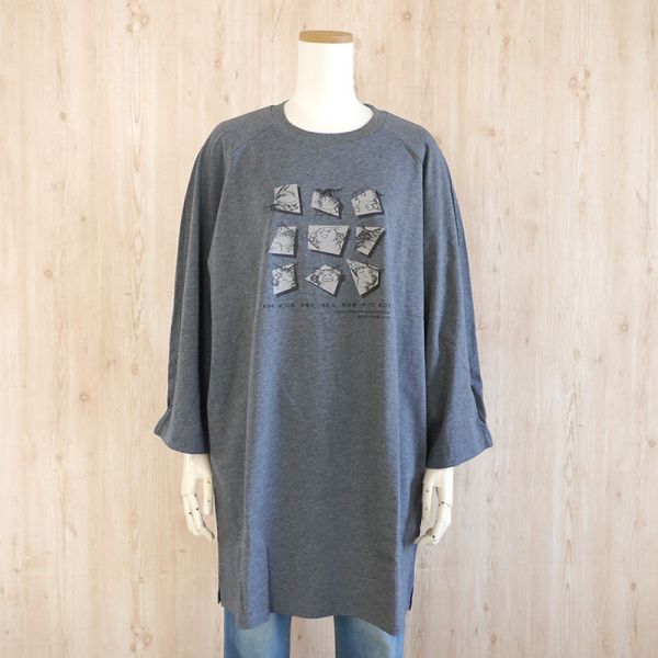 8分袖口袋長衫-F 