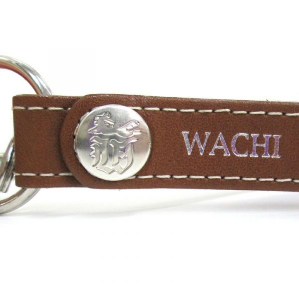 皮革金屬鑰匙圈-茶 