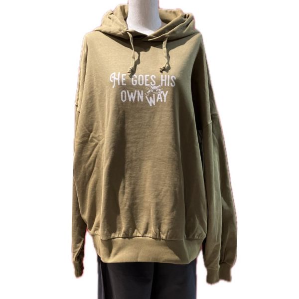 大笑臉寬版連帽衣-F 