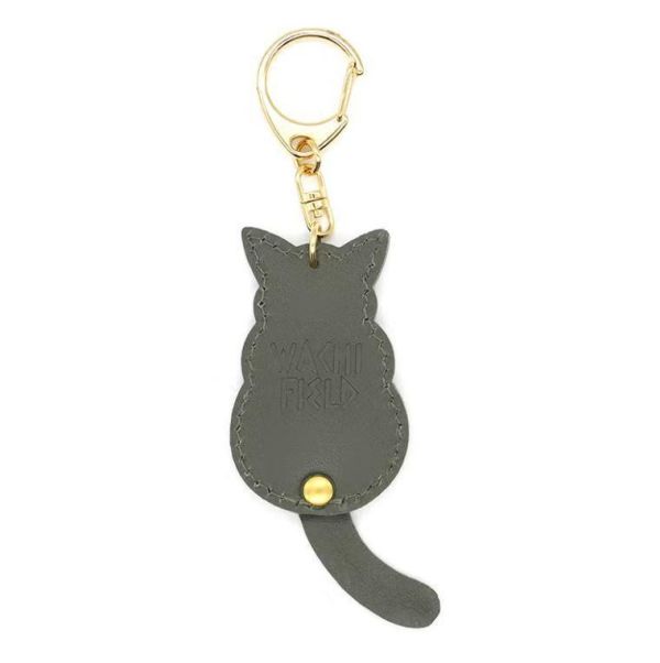 粉彩尾巴鑰匙圈-橄欖綠 