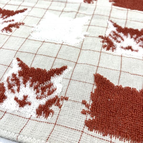 刺繡手帕-貓臉 