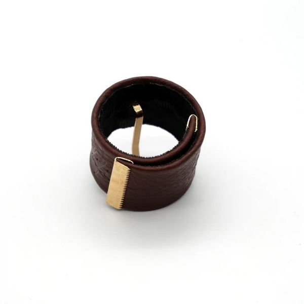 牛皮髮圈-茶 