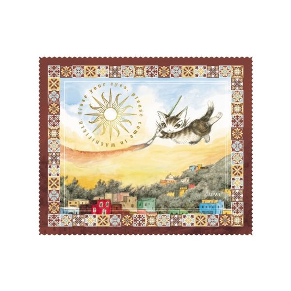 三角眼鏡盒與拭鏡布組-墨西哥 