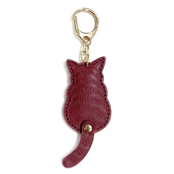 粉彩尾巴鑰匙圈-酒紅 