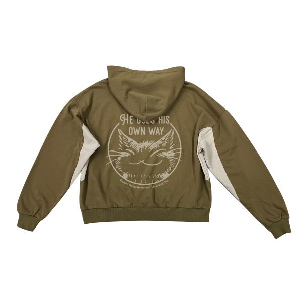 大笑臉寬版連帽衣-M 