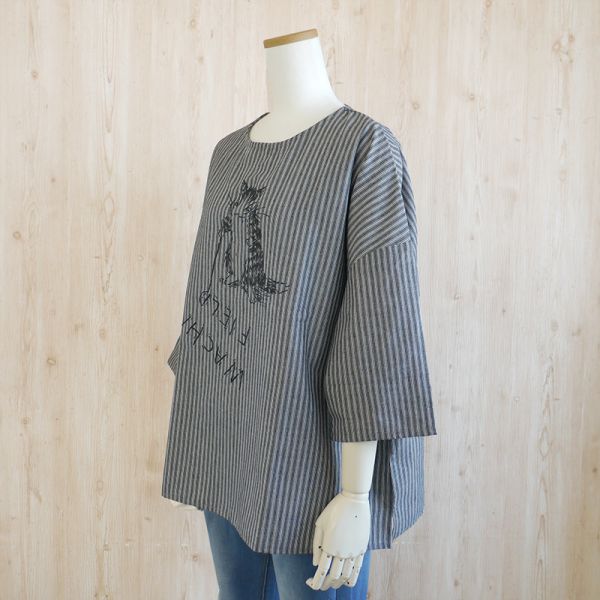 條紋休閒服-砂文字F 
