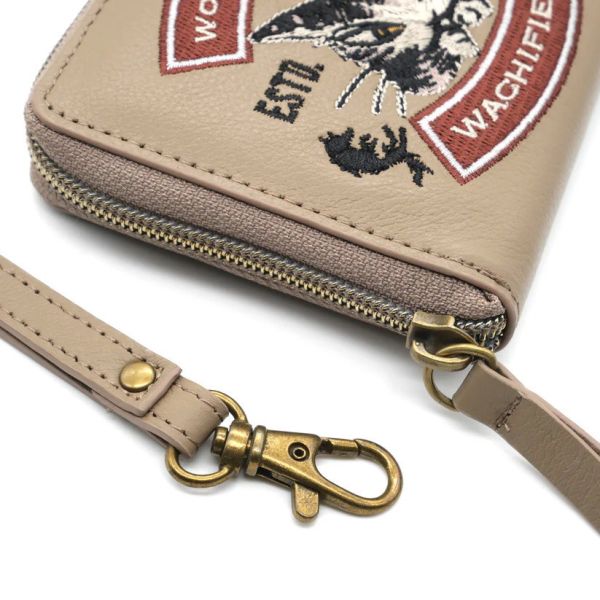 刺繡達洋牛皮短夾 