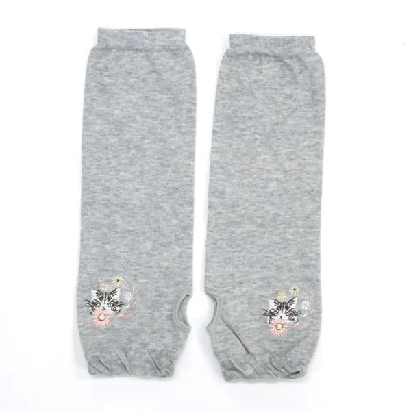 冷感UV袖套S-花占卜灰色 