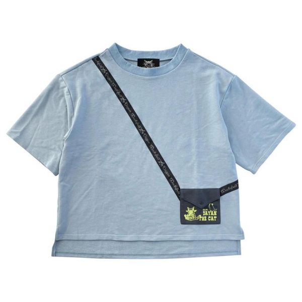 隨身包風寬版T恤-藍 