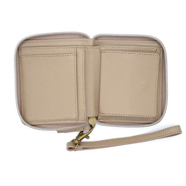 刺繡達洋牛皮短夾 