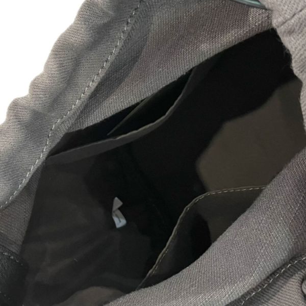 束口袋牛皮肩背包-黑 