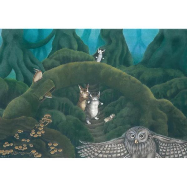 粉彩尾巴鑰匙圈-橄欖綠 