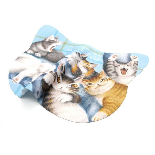 貓型2WAY拭鏡布-貓懶樹 