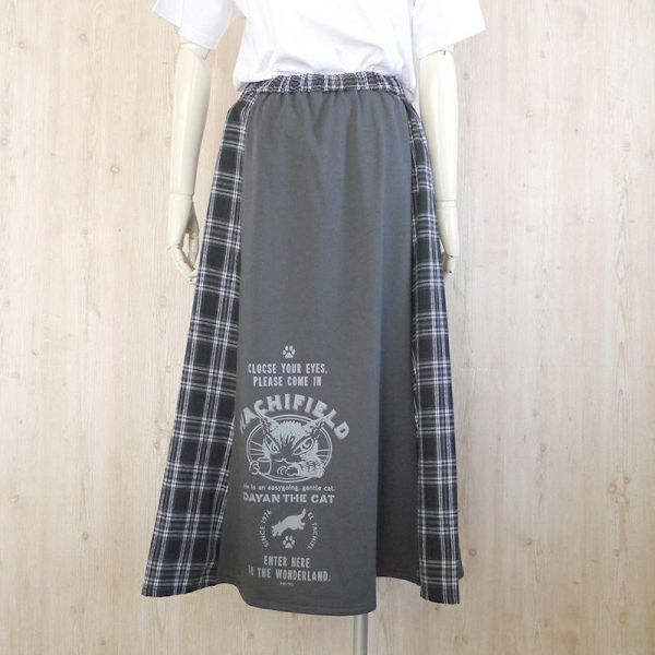 異材質拼接長裙SK 