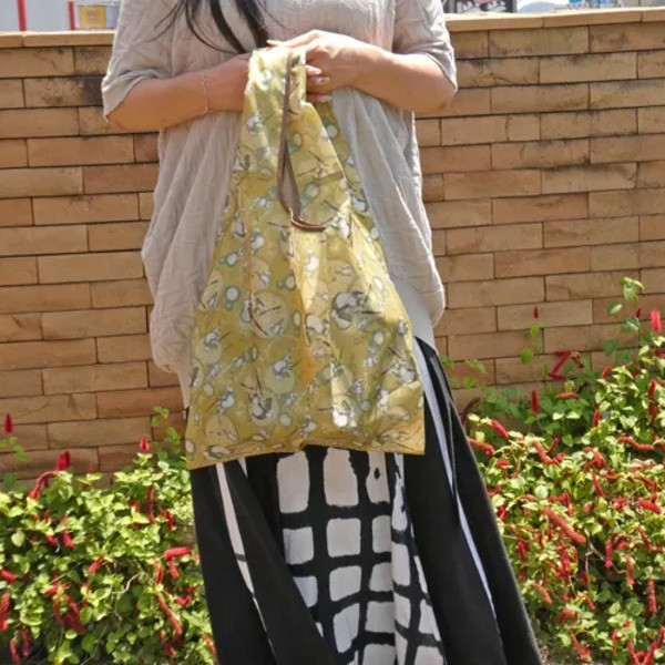 ED購物袋-時鐘-黃 